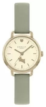 Radley RY21518 Womens Cream Dial Green Leather Strap Watch