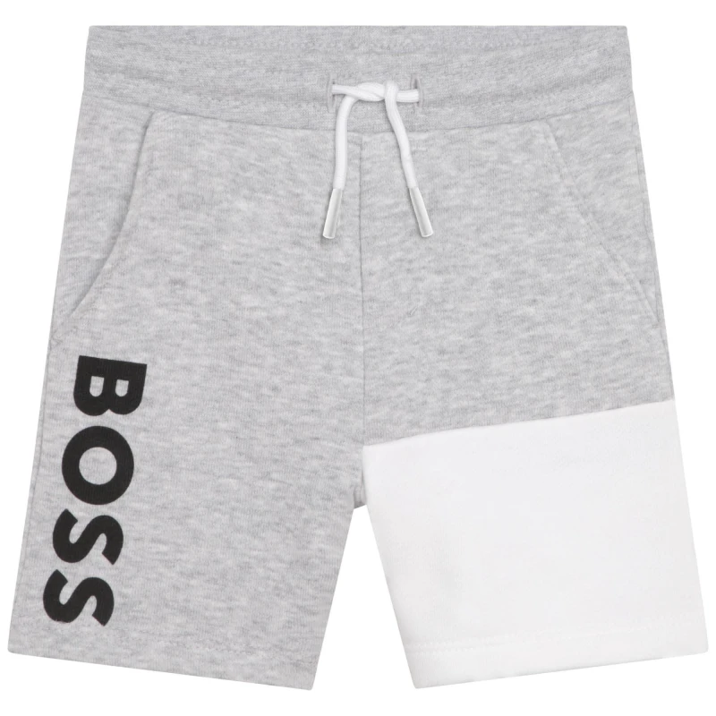 Image of Boss Large Logo Short Infant Boys - Grey Grey One Size