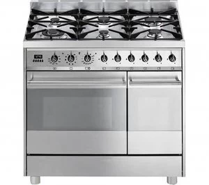 Image of SMEG C92GPX8 90cm Dual Fuel Range Cooker