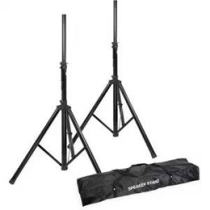 image of Alu Boxenstaender 2er-Set inkl. Tasche PA speaker stand set Telescopic, Height-adjustable