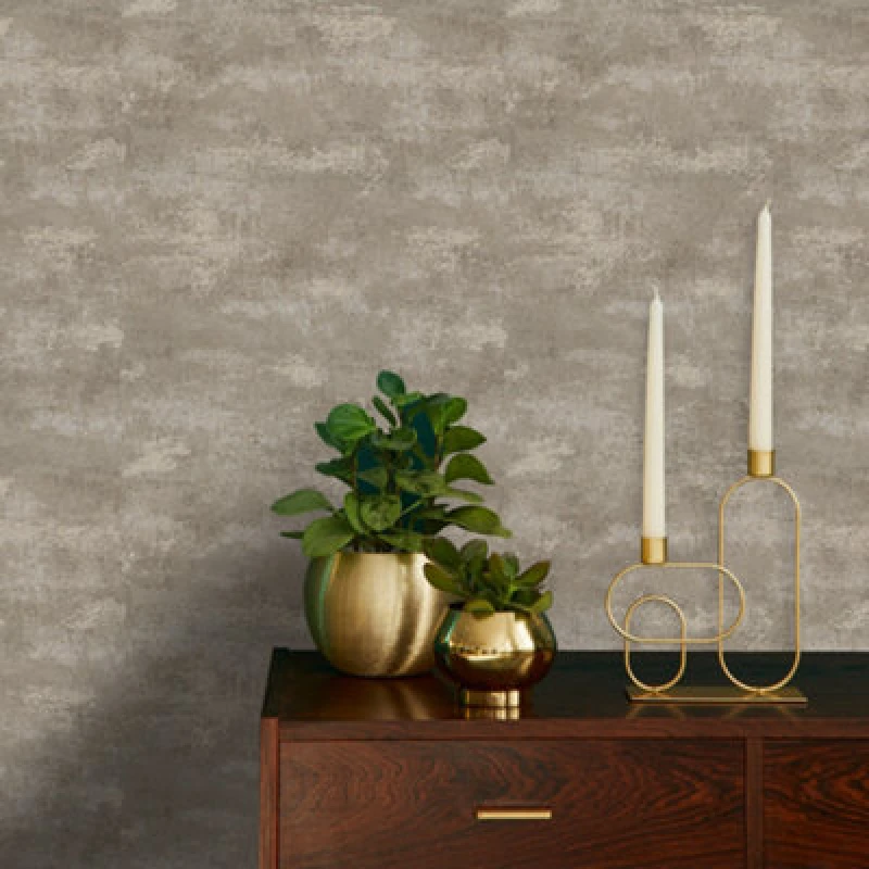 Image of Boutique Boutique Urban Plaster Cream Textured Plain Wallpaper in Brown Size: 10000mm_x_520mm Brown 10000mm_x_520mm Unisex 5011583666618