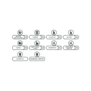 Image of Rubbermaid Slim Jim Label Kit Pack of 10 2057734 ES17917