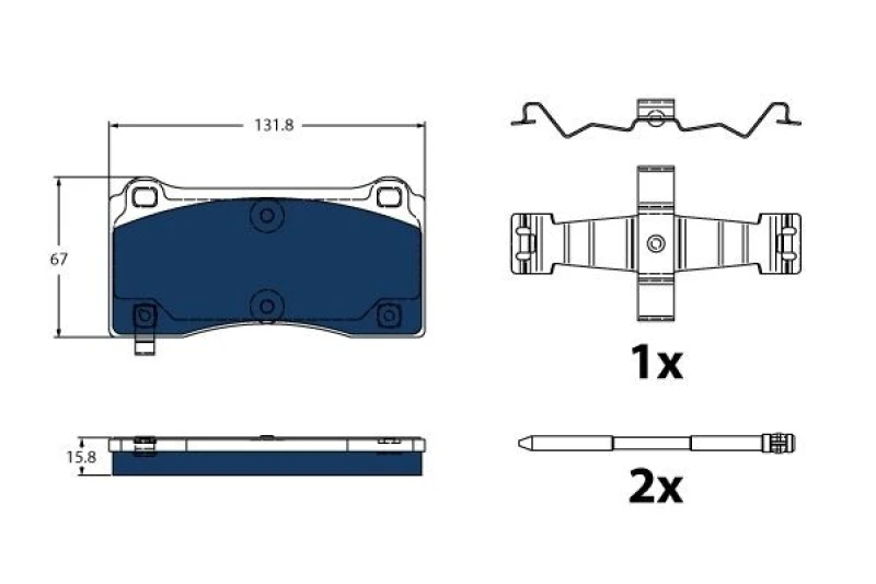 Image of Brake pad set TRW GDB2431BTE