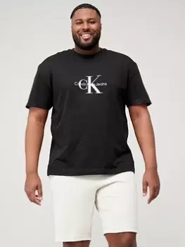 Image of Calvin Klein Jeans Big & Tall Monologo Oversized T-Shirt - Black
