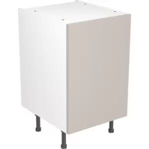 Image of Kitchen Kit Flatpack Slab Kitchen Cabinet Base Unit Super Gloss 500mm in Light Grey MFC