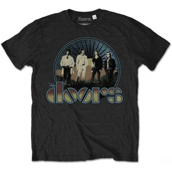 Image of Doors - The - Vintage Field Unisex Medium T-Shirt - Black