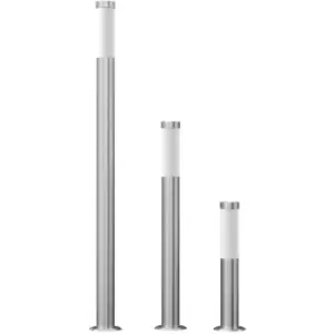 Image of Garden Lamp Set 3 Piece Waterproof Stainless Steel Vidaxl Silver