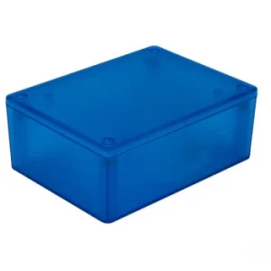 image of Hammond 1591XXSTBU ABS Enclosure Multipurpose Translucent Blue 110...