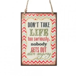 Image of Too Seriously Hanging Wooden Plaque By Heaven Sends