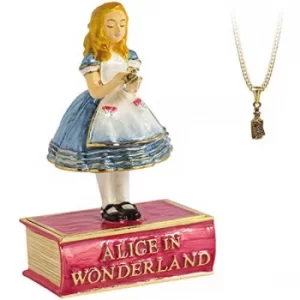 image of Arora Secrets from Hidden Treasures Alice in Wonderland Trinket Box, Multicolour, One Size