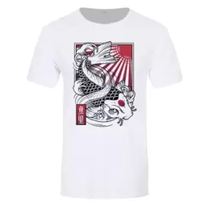 Image of Unorthodox Collective Mens Sakana T-Shirt (M) (White/Black/Red)