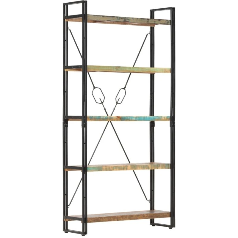 Image of VIDAXL 5-Tier Bookcase 90x30x180cm Solid Reclaimed Wood Vidaxl 286584