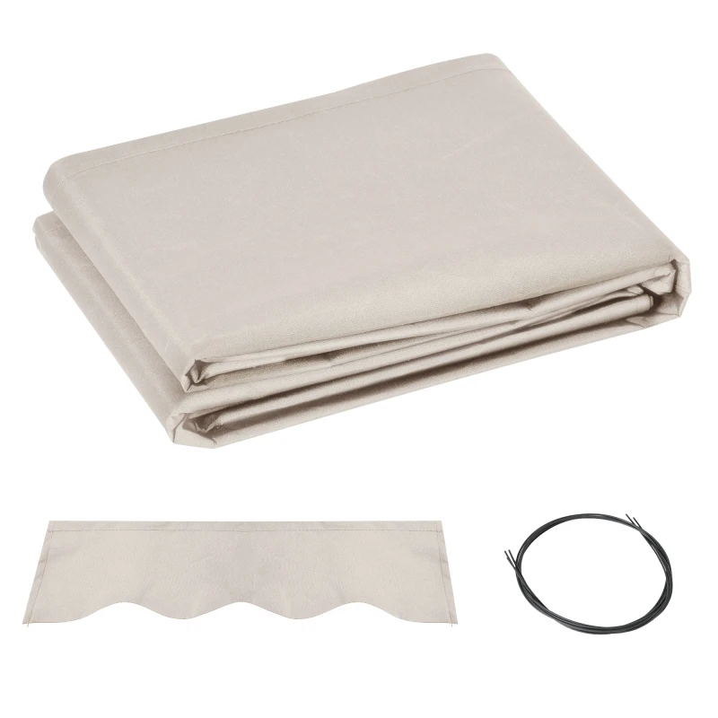 Image of Outsunny Replacement Canopy for 3 x 2.5 m Awning (Fabric Only), Cream White, Cream 840-274V00CW