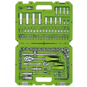 image of Draper 55318 1/4" and 1/2" Sq. Dr. Metric Tool Kit (100 Piece)