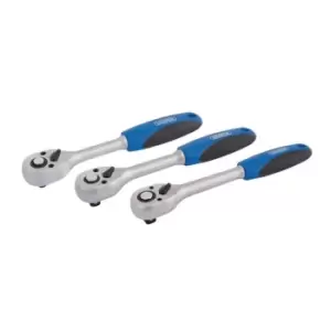 image of Draper 72-Tooth Reversible Soft Grip Ratchet Set (3 Piece)