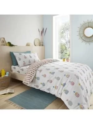 Image of Pineapple Elephant Pineapple Elephant Ananas Pineapple Cotton Duvet Set- Double