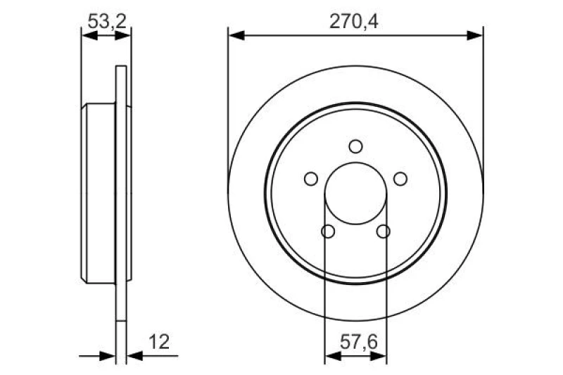 Image of Bosch 0 986 479 A80 Brake disc solid, Oiled Brake Disc (82)