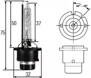 Image of Bulb Hid Lamp D2S 35W 8Gs 8GS007949-261 by Hella