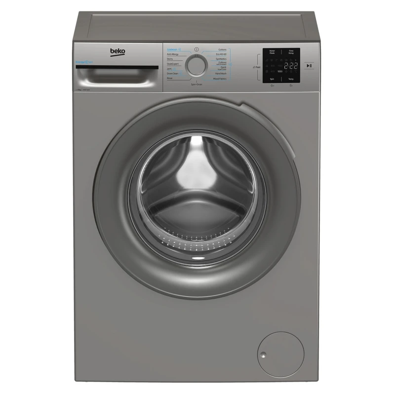 Image of Beko BMN3WT3841S 8kg 1400 Spin Washing Machine Silver