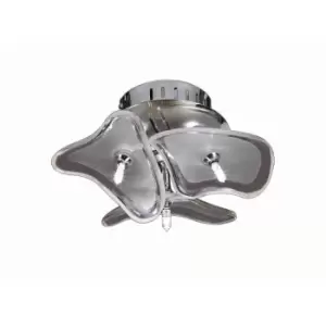 Image of Otto Ceiling/Wall 3 Light G4 Round, Polished Chrome/Frosted Glass, NOT LED/CFL Compatible