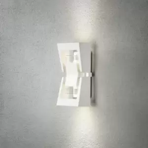 Image of Konstsmide Potenza Outdoor Small Modern Up Down Wall Light White GU10, IP54