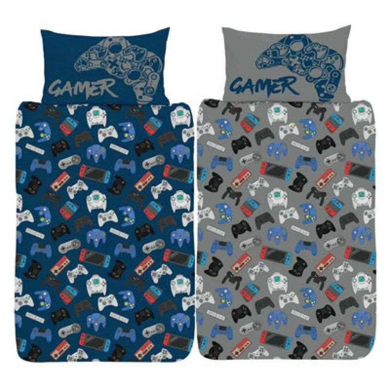 Image of Floso Gamer Game Controller Reversible Duvet Set Multicoloured (Double)