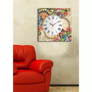 4545CS-44 Multicolor Decorative Canvas Wall Clock