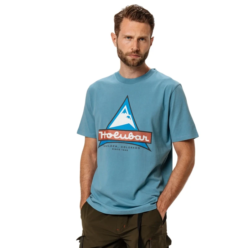 Image of Holubar T-Shirt Holubar Logo JJ20 Bleu Male XS SS21M056