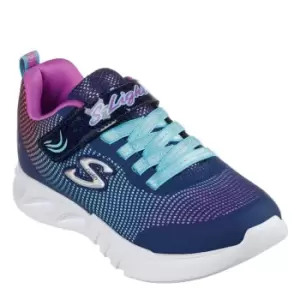 Image of Skechers Multicolor Mesh Sneaker - Blue