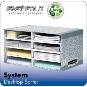 Image of Fellowes Bankers Box System Desktop Sorter Board Grey Pack 5 8750