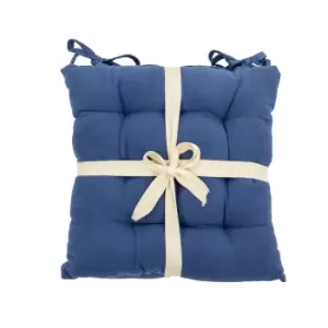 image of Simply Cotton Plain Seat Pad Blue