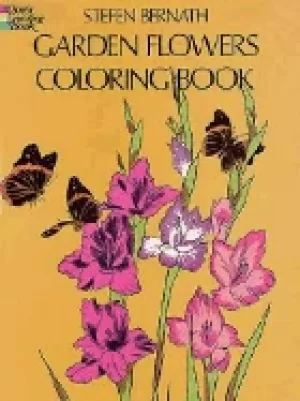 Image of garden flowers coloring book