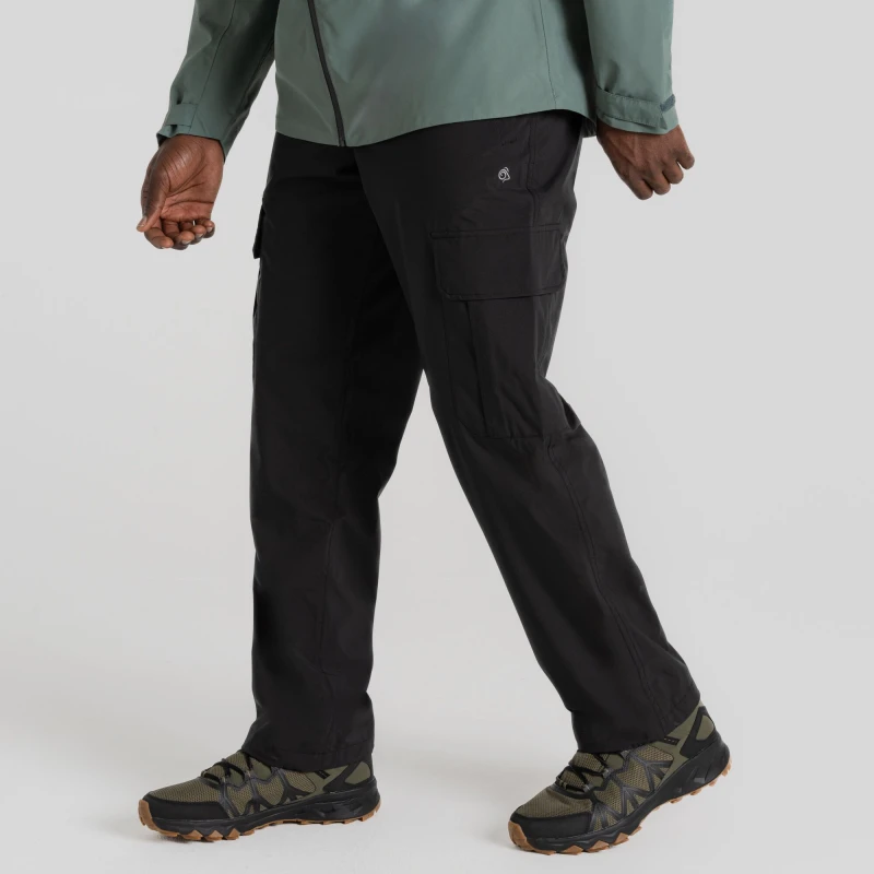 Image of Craghoppers Craghoppers Men Indus Comfortable Agile Waterproof Stretch Walking Trouser in Black Size: 30R Black 30R Male 5063260070096