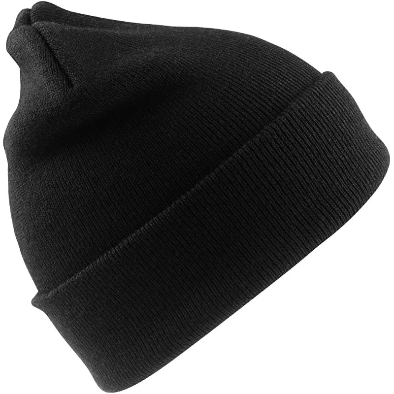 Image of Result Result Men Woolly Thermal Ski Winter Hat with 3M Thinsulate Insulation in Black One Size Male 5055747566802