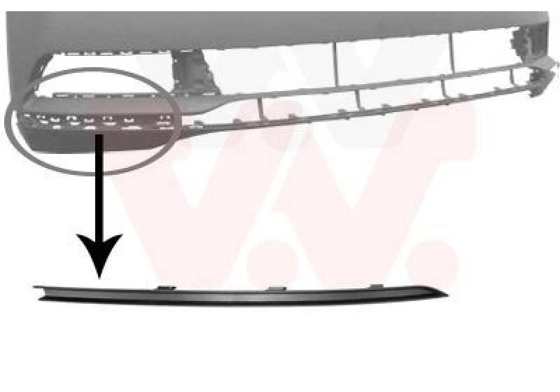 Image of VAN WEZEL Bumper cover VAN WEZEL 5742582