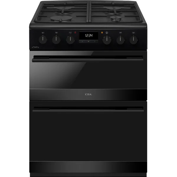 image of CDA CFD600MB 60cm Freestanding Dual Fuel Cooker - Black - A Rated