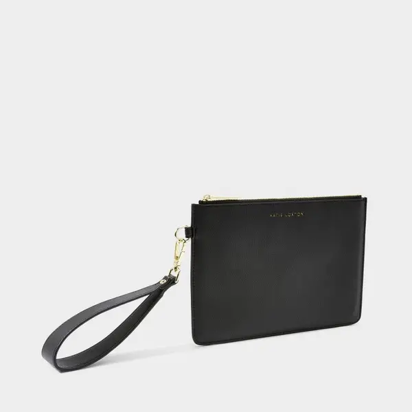 image of Katie Loxton Zana Wristlet Pouch in Black KLB2065 Size: Women&gt;