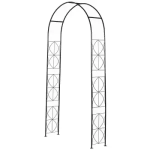 Image of Alfresco 230cm x 114cm Vintage Garden Arch, black