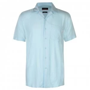 image of Pierre Cardin Short Sleeve Shirt Mens - Sky