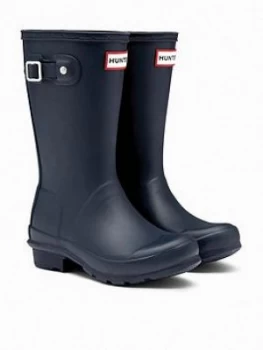 Image of Hunter Original Kids Wellington Boots - Navy, Size 1 Older