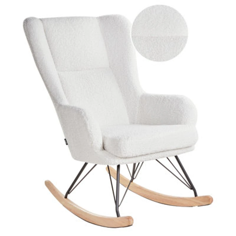 Image of Beliani Rocking Chair Luoma Boucle Off-White