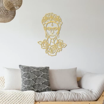 Image of Fr?da Metal Decor - Gold Gold Decorative Metal Wall Accessory