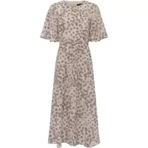 Image of French Connection Eva Verona Crepe Midi Dress - Cream