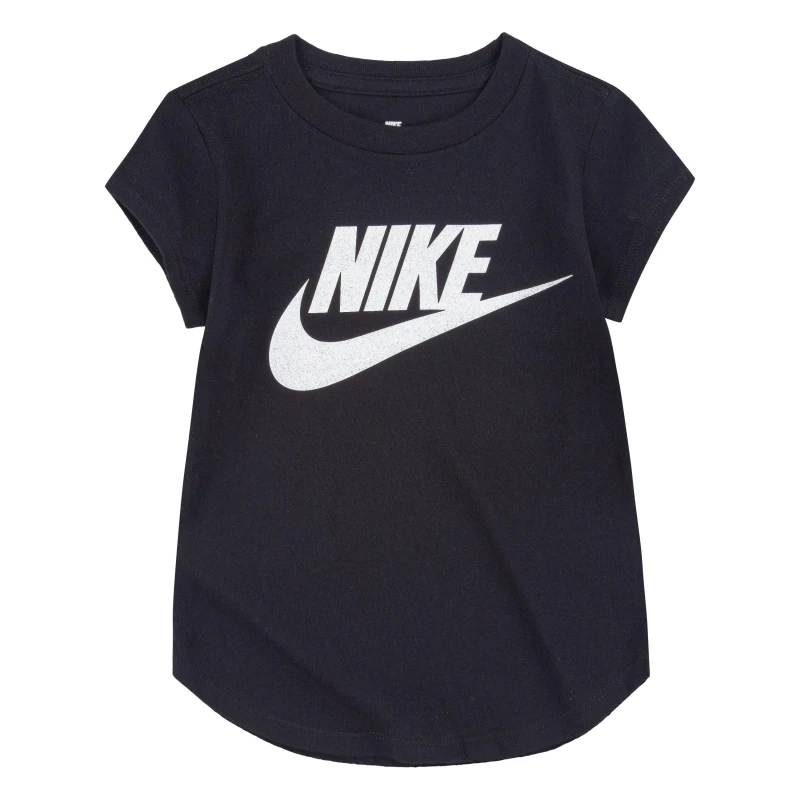 Image of Nike HBR Short Sleeve T-Shirt Infant Girls Black/White female 6 - 7 Years