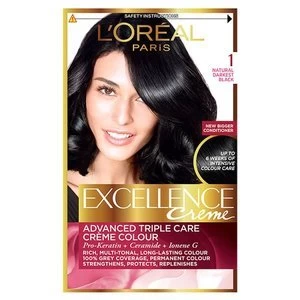 Image of Excellence Creme 1.01 Blackest Black Hair Dye Black
