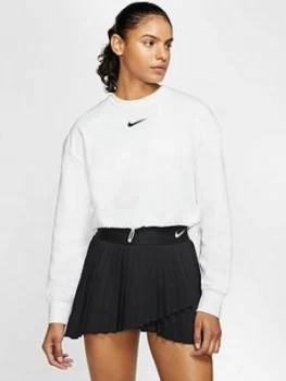 image of Nike Sportswear Swoosh Sweatshirt - Whtie , White, Size 2XL, Women