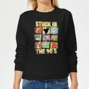Image of Cartoon Network Stuck In The 90s Womens Sweatshirt - Black - M