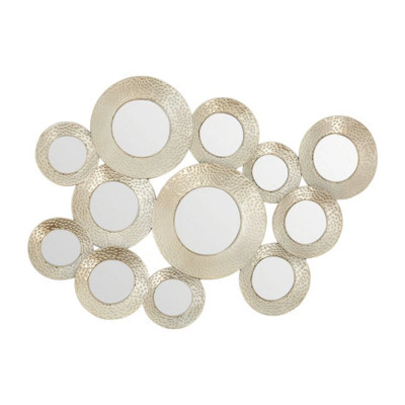 Image of Premier Housewares Marcia Hammered Wall Mirror Silver