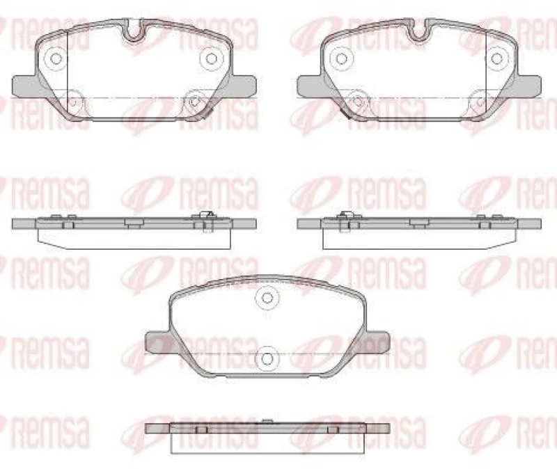 Image of REMSA Brake pad set REMSA 1926.12
