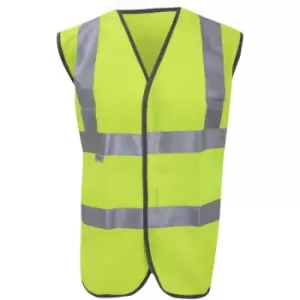 image of Result Hi-Vis Vest Jacket / Mens Workwear (3XL) (Hi-Vis Yellow) - Hi-Vis Yellow